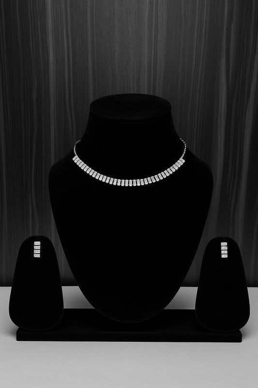 Crystal Luxe Artificial Necklace & Earrings Set – By Nihalo